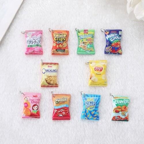 10 Pcs/Lot Resin Candy Charms Flatback Food Crafts for Earrings Pendants Keychain Jewelry Diy Making