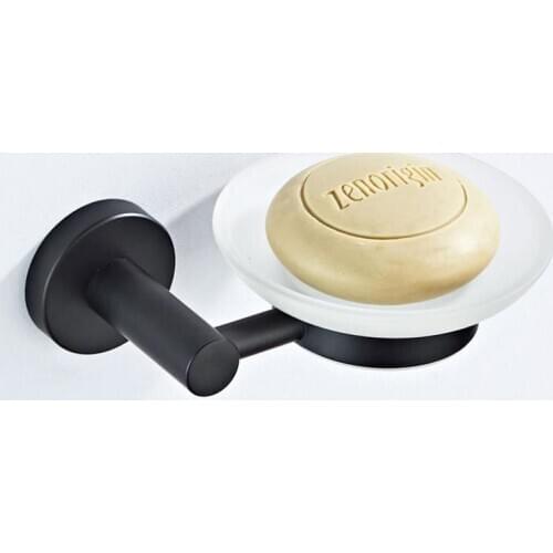 Portable Soap Dish Holder Wall Mounted Soap Storage Tray Bathroom Soap Oragnizer Holder Black for Home Kitchen Bathroom