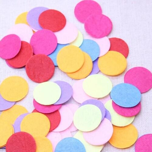200Pcs/lot Mixed Color Round Felt Fabric Pads Accessory Patches Circle Felt Pads Fabric Flower Accessories 20mm/25mm/30mm