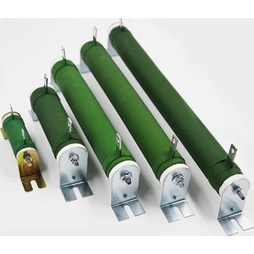 1PC Power Coated corrugated Wire-wound Resistor 5% Fixed Type Tubular Shaped Pipple Winding Resistor 50W 100W 200W 300W -1000W