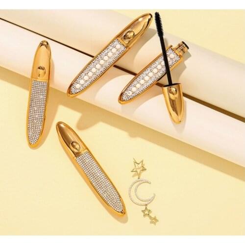 Thick Curly Eye Makeup Mascara Diamond Shine Thick Curling Mascara Waterproof Long-lasting Non-blooming Makeup Cosmetics