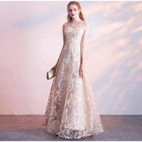 Evening Dresses Elegant Turtleneck Appliques Floor-length Party Dress Simple Lace A-line Zipper Back Formal Gown