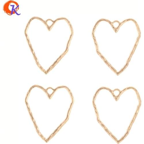 Cordial Design 50Pcs 33*39MM Jewelry Accessories/Earrings Accessories/Zinc Alloy/Gold Heart Shape/DIY/Hand Made/Earring Findings