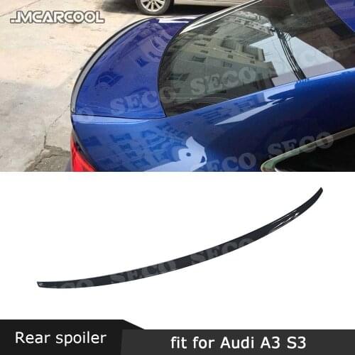 Carbon Fiber FRP Rear Spoiler Trunk Wing For Audi A3 S3 Sedan 2013 - 2017 Car Styling