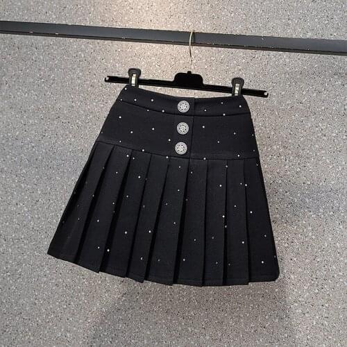 Women high waist pleated skirt Sweet Cute Girls Dance Mini Skirt Cosplay black white skirt kawaii Female Mini Skirts Short