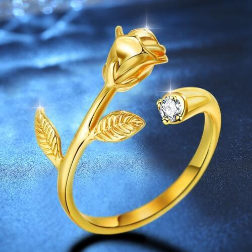 HPXmas Silver Color Ring Flower Morning Glory Flower Ring for WomenWedding Rings Jewelry Fashion Open Adjustable Finger Ring