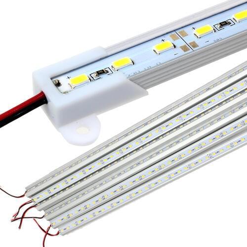 100pcs 5630 smd 1m 72led DC12V Led Hard strip luces bar light cabinet U/V aluminium groove 12V warm white for home kitchen