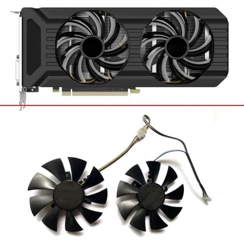 2pcs 85мм GA91S2H GTX 1070TI GPU карта кулер вентилятор Замена для Palit GTX 1070 GTX 1070 TI 8G Dual GTX 1060 Dual GTX1080 вид