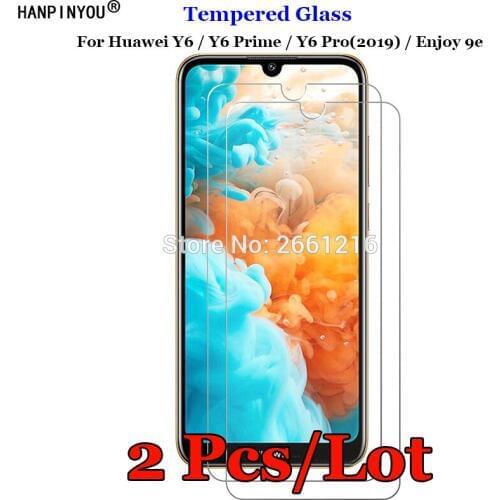 2Pcs/Lot For Huawei Y6 Prime Pro 2019 6.09" Tempered Glass 9H 2.5D Premium Screen Protector Film For Huawei Enjoy 9e