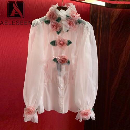 AELESEEN Pink Blouses