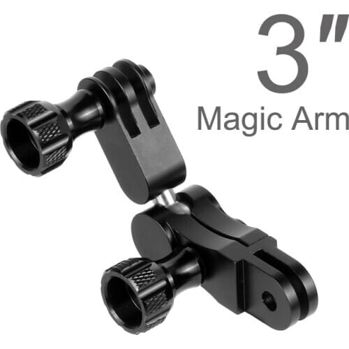 360 Degree Rotation Magic Arm Mounts Adapters Helmet Aluminum for GoPro Hero 9 8 7 6 5 Yi 4K Sjcam Eken Go Pro Action Camera
