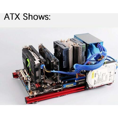 Aluminum Test Bench for ITX MATX ATX EATX Computer Open Frame Air Case HTPC PC Games GPU Twist In Cable Clamp DIY Kits