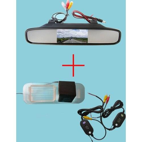 Wireless Color CCD Car Rear View Camera for Kia K2 RIO Sedan,with 4.3 Inch Rear view Mirror Monitor