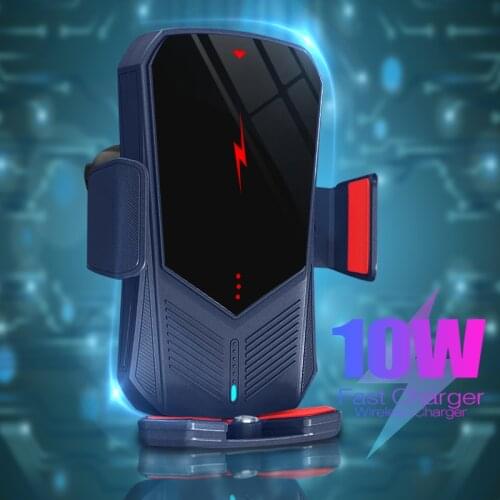 10W QI Wireless Car Charger Holder Air Vent Car Mobile Phone Induction Fast Charging Mount For iPhone 12Pro Max Xiaomi 11 Huawei