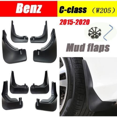 For Mercedes Benz C Class C-Class W205 2015~2021 Fender Mud Guard Flaps Mudguards Accessories Benz C180 C200 C260 C300 Mudguards
