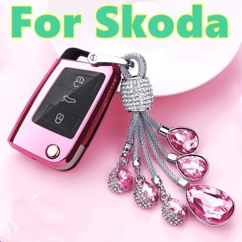 For Skoda new Octavia fabia RAPID Superb kodiaq rapid Car key set key shell key bag gift car decoration accessories