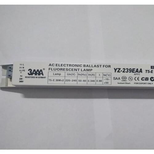3AAA YZ-239EAA T5-E 220-240V 2x39W Fluorescent Lamp AC Electronic Ballasts Instant Start