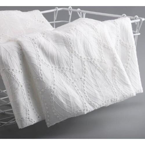 Cotton Hollow Computer Embroidery, Childrens Cotton Dress, Perforated Embroidery Fabri