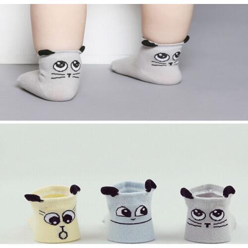Hot Sale Cartoon Cute Animal Kid Clothing Accessories Baby Socks Cotton Anti Slip Toddler Socks For Boy Girl 0-4 Years