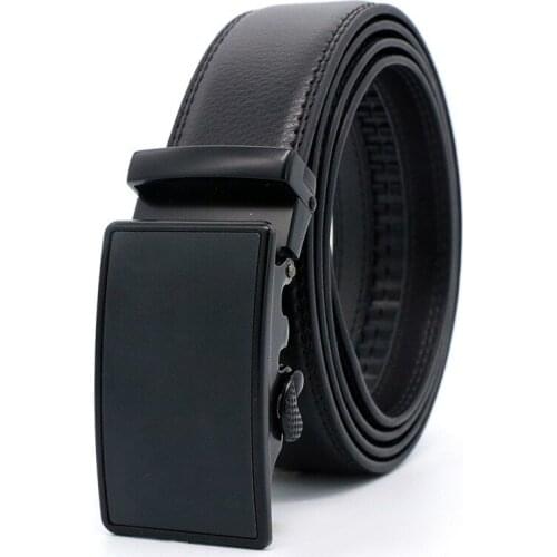 2021 new mens new fashion classic retro double-sided leather automatic buckle high quality leather belt