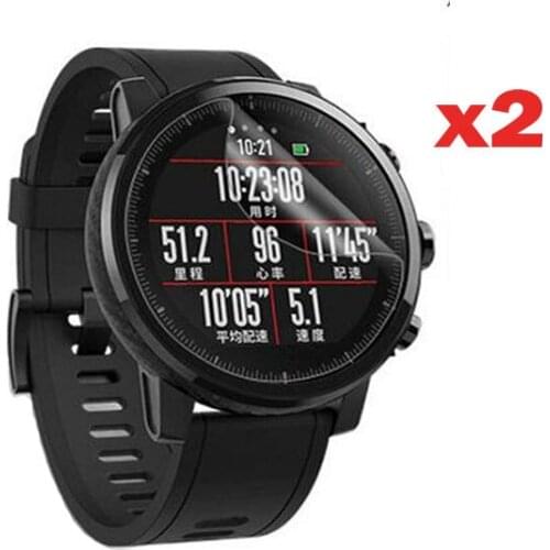 2pcs TPU Soft Clear Protective Film Guard For Xiaomi Huami Amazfit Pace Stratos 2/2S Watch Screen Protector Cover (Not Glass)
