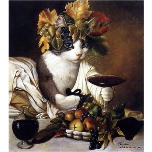 Embroidery Counted Cross Stitch Kits Needlework - Crafts 14 ct DMC Color DIY Arts Handmade Decor - Widget as Bacchus