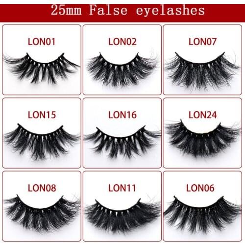5D Mink False Eyelashes 25mm Lashes Set Crisscross Mink Eyelash Extensions Curly Thick Makeup Tools Wholesale Mink Eyelashes