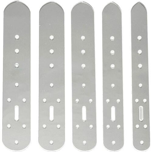 Hot 5Pcs Set Acrylic Leather Belt Buckle Head End Templates Stencil Tool