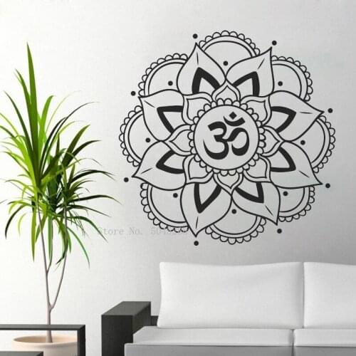 Wall Decals Mandala Yoga Sticker Simple Bohemian Bedroom Decor Art Mandala Wall Art Vinyl Decal Decor Y167
