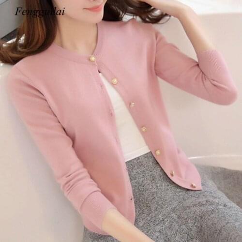 New Spring Summe 2020 Women Knit Cardigan Sweater Casual Short Coat Female A Little Shawl Thin Knitted Jacket Elegant Outerwear