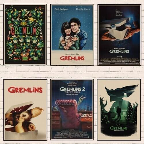 Movie Film Gremlins Retro Posters Prints High Quality buy 3 get 4 Wall Stickers For Living Room Home Decoratio Art Bar Decor