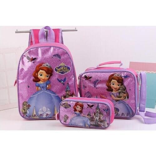 Hot kids cartoon Elsa Anna schoolbag girls princess cute school bag Childrens Sofia Kindergarten backpacks
