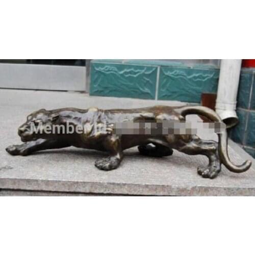 Rare Bronze Sculpture Statue Panther Leopard Jaguar Cat Garuda Bird God Statue Bronze Finish Buddha Healing Statue