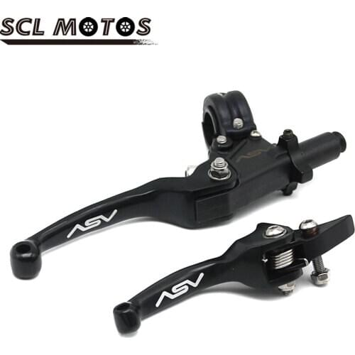 SCL MOTOS New ASV Short Aluminium Alloy Motorcycle Brake Clutch Handlebar Levers For Motocross Pitbike Dirt Pit Bike Universal