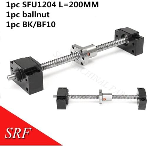 Ball Screw SFU1204 Roller Ballscrew L=200mm with ballnut BK/BF10 end support