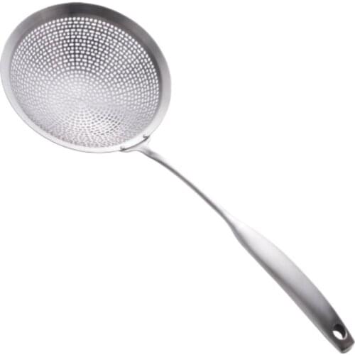 Stainless Steel Colander Sifter Scoop Hot Pot Slotted Spoon Mesh Strainer Flour Sieve Oil Strainer Kitchen Tools