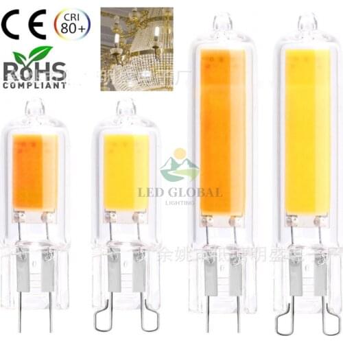 LED G9 Light Bulbs 7W 9W 12W AC220V 230V COB Glass LED Lamps Replace Halogen Bulb for Pendant Lighting Fixture Chandeliers
