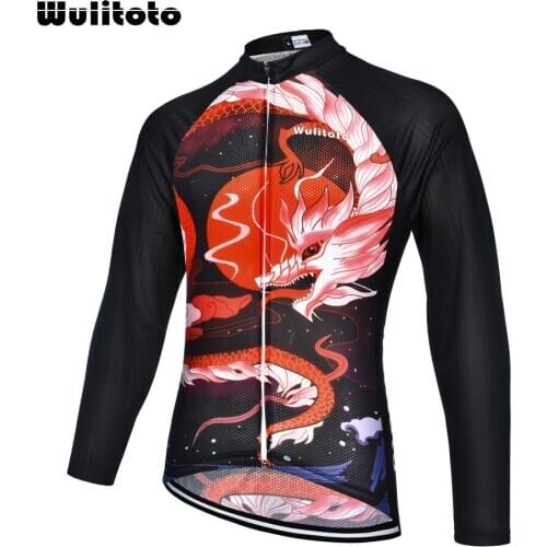 WULITOTO Outdoor Bicycle Top Shirt Quick Dry Long sleeve Cycling Jersey For Men