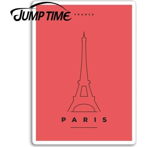 Jump Time for Minimalist Paris France Vinyl Stickers Sticker Laptop Luggage Decal Window Tank Waterproof Car Decoration