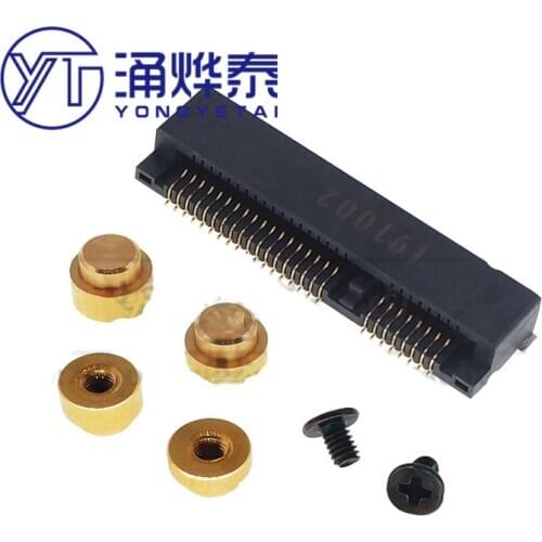 YYT MINI PCIE socket msata connector slot card socket 52P 4.0H/5.2H/5.6H/8.0H/9.0H connector copper pillar bracket