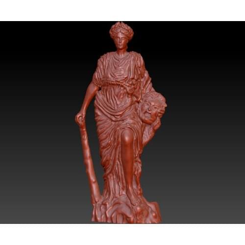 Women melphomene statue 3d model for cnc router carving artcam 3d printers in STL file format