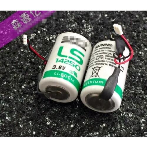 10PCS France Brand new original lithium battery LS14250 3.6V 1/2AA PLC industrial battery with plug