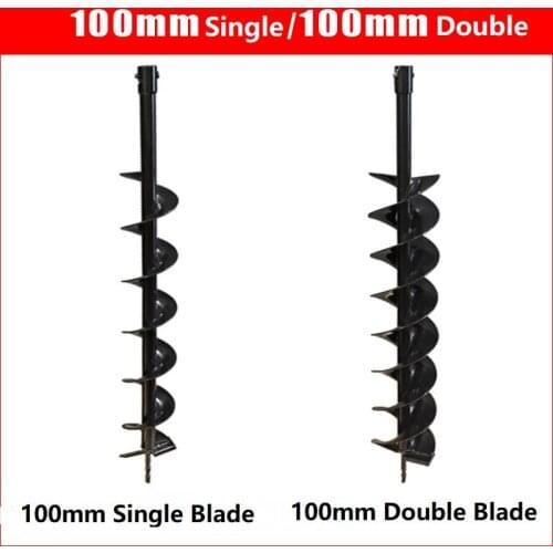 100mm * 800mm Earth Auger Drill Bit Fence Borer For Earth Petrol Post Hole Digger Power Tool Accessories Quality Assured