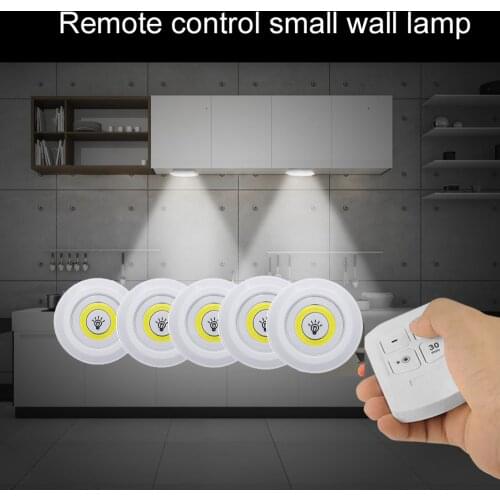 2021 LED Dimmable Under Cabinet Night Light 3W Battery Operated Lighting Closets Lights with Remote Control for Wardrobe Kitchen