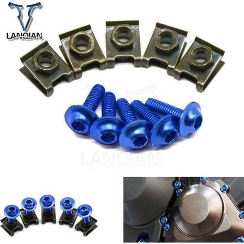 5PCS Motorcycle Accessories Fairing Bolt Spire Speed Fastener Clips Screw for kawasaki ZX1400 H2 NINJA250 300R Z250 Z300