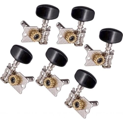 6 String Metal 3L3R Tuning Pegs Machine Heads For Acoustic Guitar Replacements