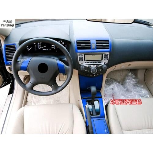 Free shipping 21pcs Control gear changing color film of carbon fiber sticker instrument desk interior for Honda 2003-2007ACCORD7
