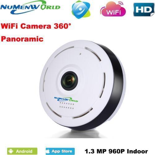 360 Degree network IP WIFI Wireless Camera 1.3MP 960P Panoramic Fisheye IP Camera Android IOS Phone Remote View Free Shipping