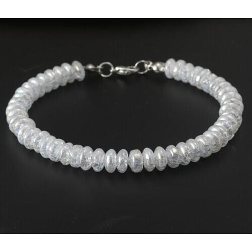 Fashion Simple Fire Opal Bracelet Cocktail Party Women Gems Crystal Beaded Bracelet October Birthstone Fine Jewelry Gifts