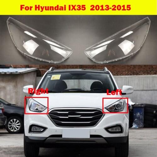 For Hyundai IX35 Car Front headlamps transparent lampshades lamp shell headlights cover 2013-2015